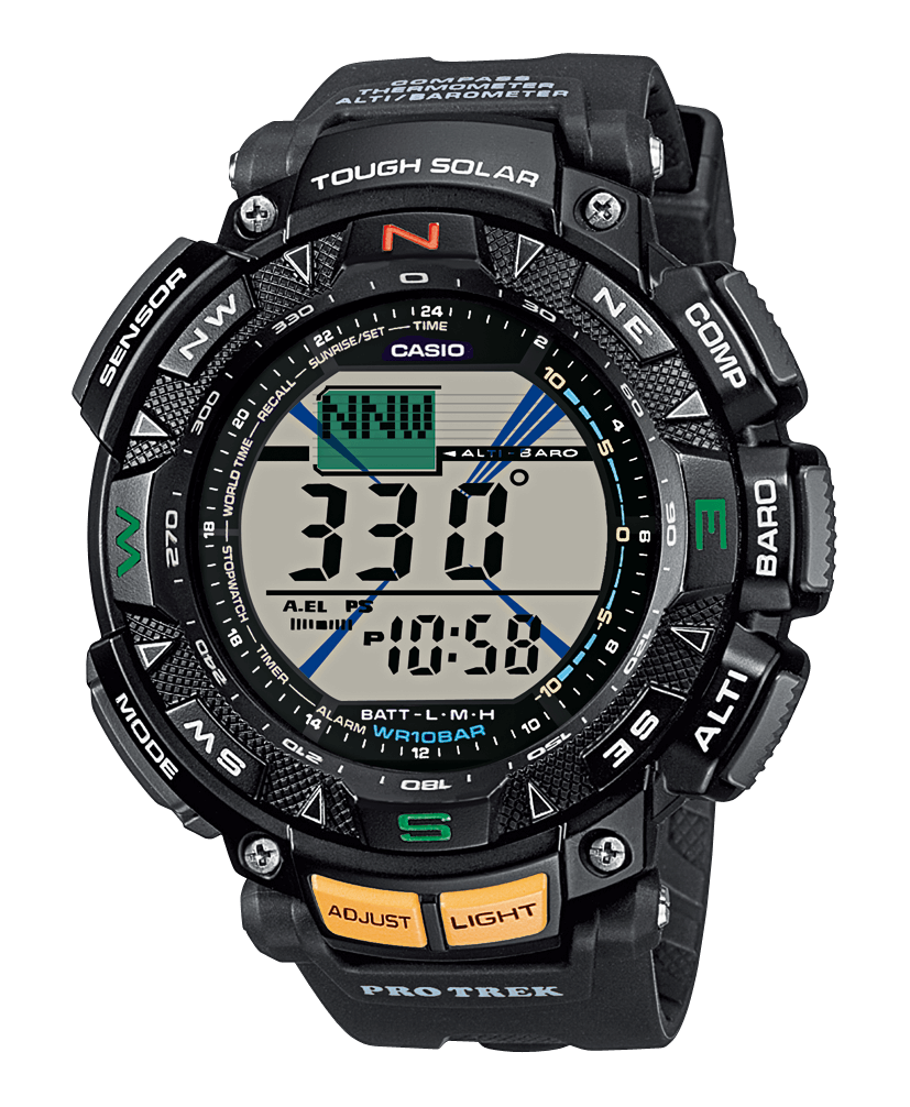 Sunrise and sunset display: the PRG-240 from CASIO PRO TREK